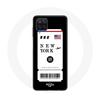 Samsung Galaxy A12 Case New York Plane Ticket