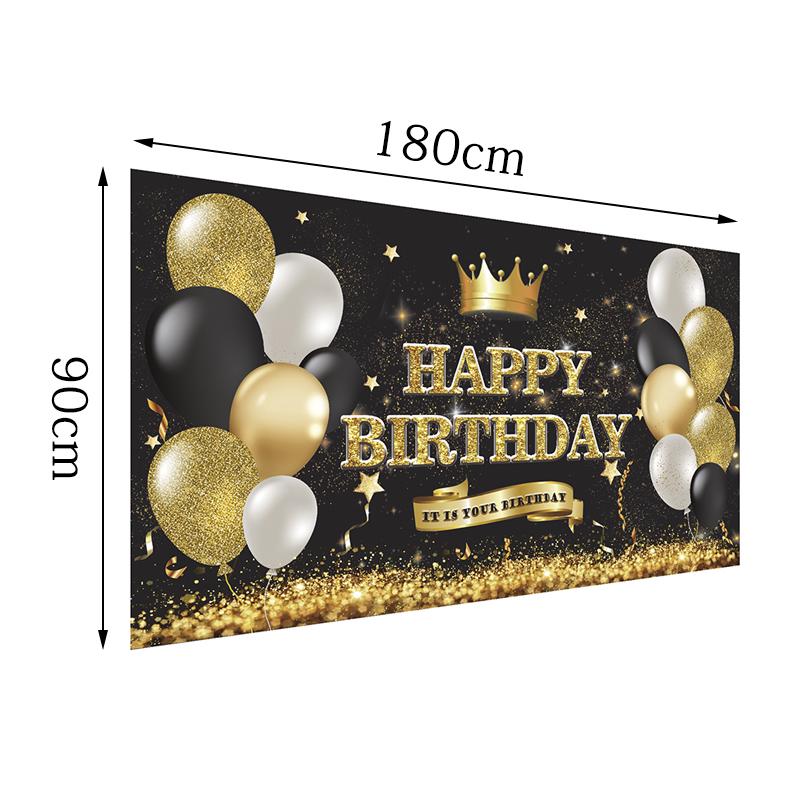 11 стилей Bday Party Decor Happy Birthday Backdrop Birthday Flag Balloons 18th 30th