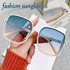Модные градиентные цветные женские солнцезащитные очки Rice Nail Square Sun Glasses Anti-UV Non-polarized Glasses
