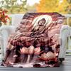1pc Buddha Lotus Outdoor Flannel Blanket Soft Warm All-Season Throw for Sofa Bed Car Camping Office, Cozy Gift Idea1255S