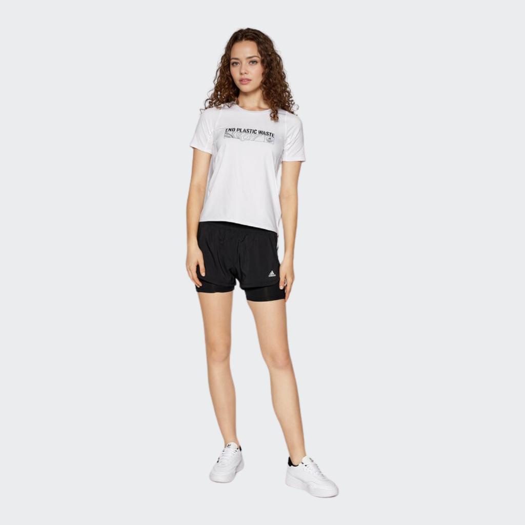 adidas Тренировочные шорты 2-в-1 Pacer с 3 полосками Женские шорты черные GL7686