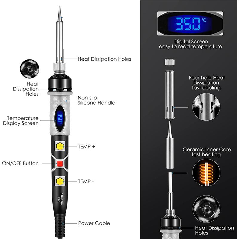 Паяльник 80 Вт, 220 В, 110 В, паяльные сварочные инструменты с выключателем