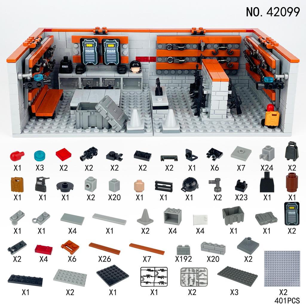 Военная серия Полиция Специальное полицейское оборудование Арсенал Конструктор Игрушки
