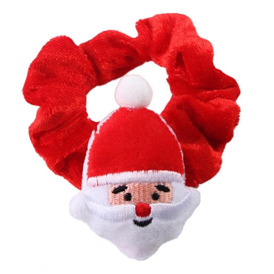 Рождественский утиный воротник Эластичный плюшевый воротник для питомца Санта-Клаус Рождественская елка Шея