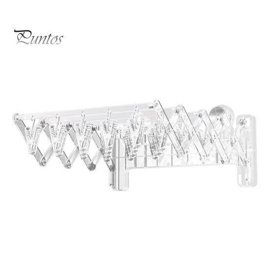 Выдвижная сушилка для носков с 20 зажимами Складная конструкция Простая в установке Экономящая место Расширяемая настенная сушилка