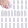 30PCS White Toe Protectors Silicone Breathable Toe Cover Toenail Friction Reduce