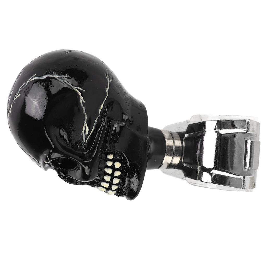 Ручка на руль в форме черепа, диаметр 3 см, смола, ручка-вертушка, бустер для автомобилей, грузовиков, тракторов, лодок, черный