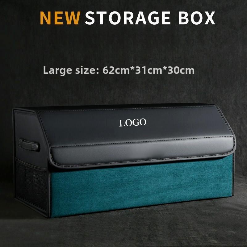 Car Large Capacity Storage Box Trunk Multifunctional Folding Leather Material Storage Box Suitable for Polestar 1 2 3 4