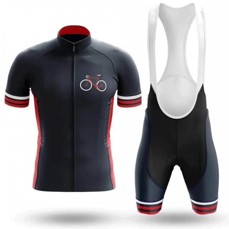 Mens Cycling Jersey Shorts Set Quick-Dry Performance Bike Apparel Road Training Racing