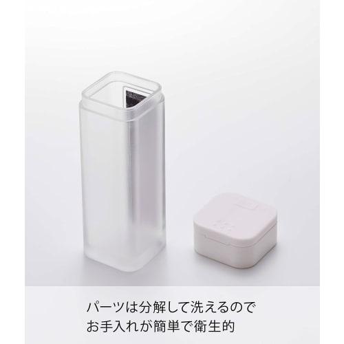 Yamazaki Magnetic Spice Bottle Tower, White, Approx. 3.7 X 3.8 X 10.5 Cm, One-Hand Opening, Sliding Closure, Adjustable Volume, 4813