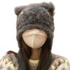 Warm Plush Puppy Hat Soft Ear Protection Hat Sweet Cartoon Fleece Hat  Woman