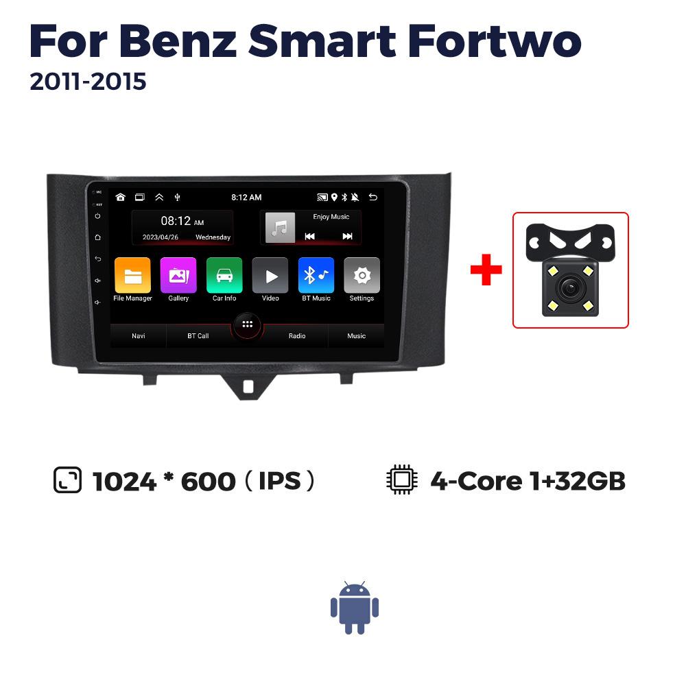 Navifly 2Din Android Car Radio Stereo For Mercedes Benz Smart Fortwo 2010-2015 Multimedia Video Player CarPlay Autoradio GPS BT