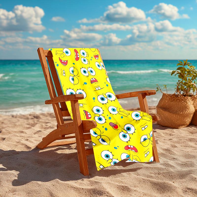 1Pc Spongebob Squarepants Beach Towel Quick Dry Multiuse For Beach Pool Gym Yoga Home Travel Christmas Halloween Xmas Gift S11000