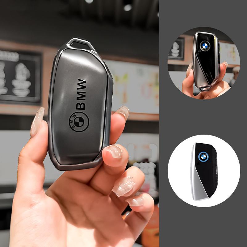 NVEQ9 TPU Car Remote Key Case Cover Protector for BMW X1 U11 X7 X5 G05 LCI I7 IX XM Series 7 740Li U06 G81 M3 2023 2024 Accessories