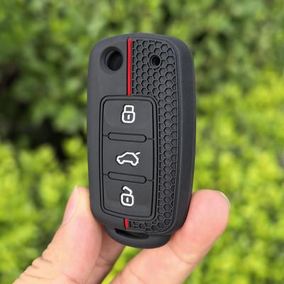 Брелок Защита Для Skoda Octavia A5 Fabia Для VW Caravelle Passat Jetta Golf 6 7 Polo Seat Arona Ateca Силиконовый Чехол для Автомобильного Ключа