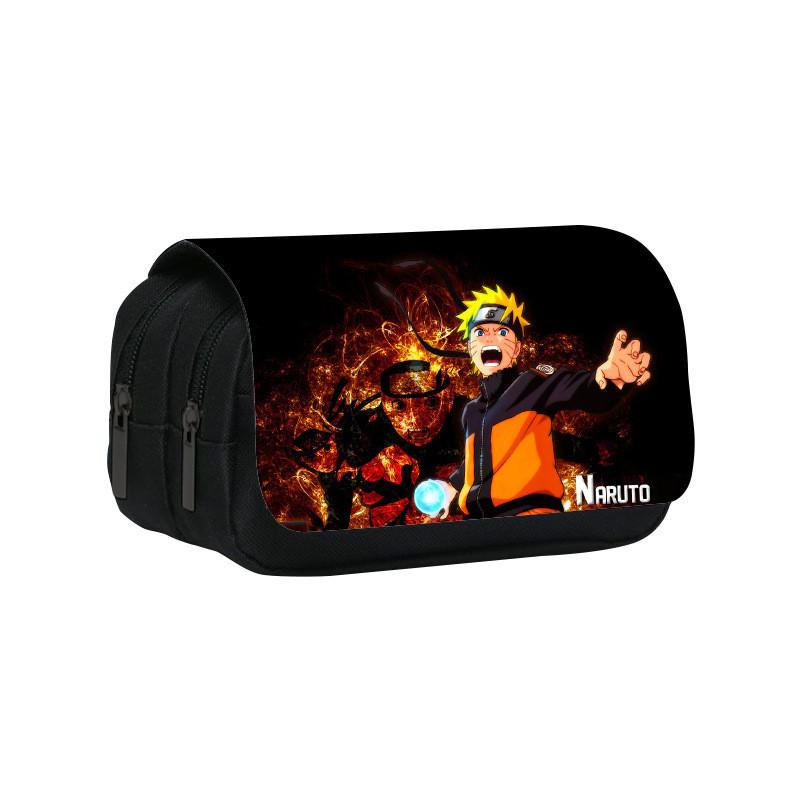 Двухслойная пенал-косметичка Naruto Shinobi из нейлонового материала для учеников и школьных принадлежностей