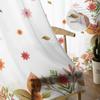Autumn Leaves Watercolor Tulle Window Curtains for Bedroom Indoor Living Room Voile Decorative Sheer Curtains Drapes