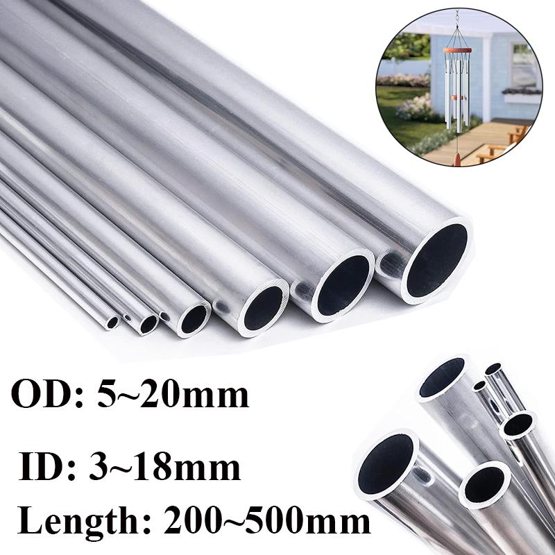 Aluminium Pipe Thickness 0.5~3mm OD 5-20mm ID 3~18mm Straight 200mm 500mm Long Round 6063 Aluminum Alloy Tube