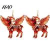 Birthday Party Favors 2Pcs 2D Goat Hanging Ornaments, Acrylic Winged Pendants, Year of Office Christmas Ornaments The Auspicious Decorations for Tree,