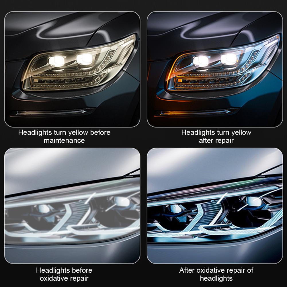 Крем для обновления автомобильных фар, удаление желтизны, осветляющий полировальный состав, средство для ремонта и обслуживания фар без шлифовальной машины