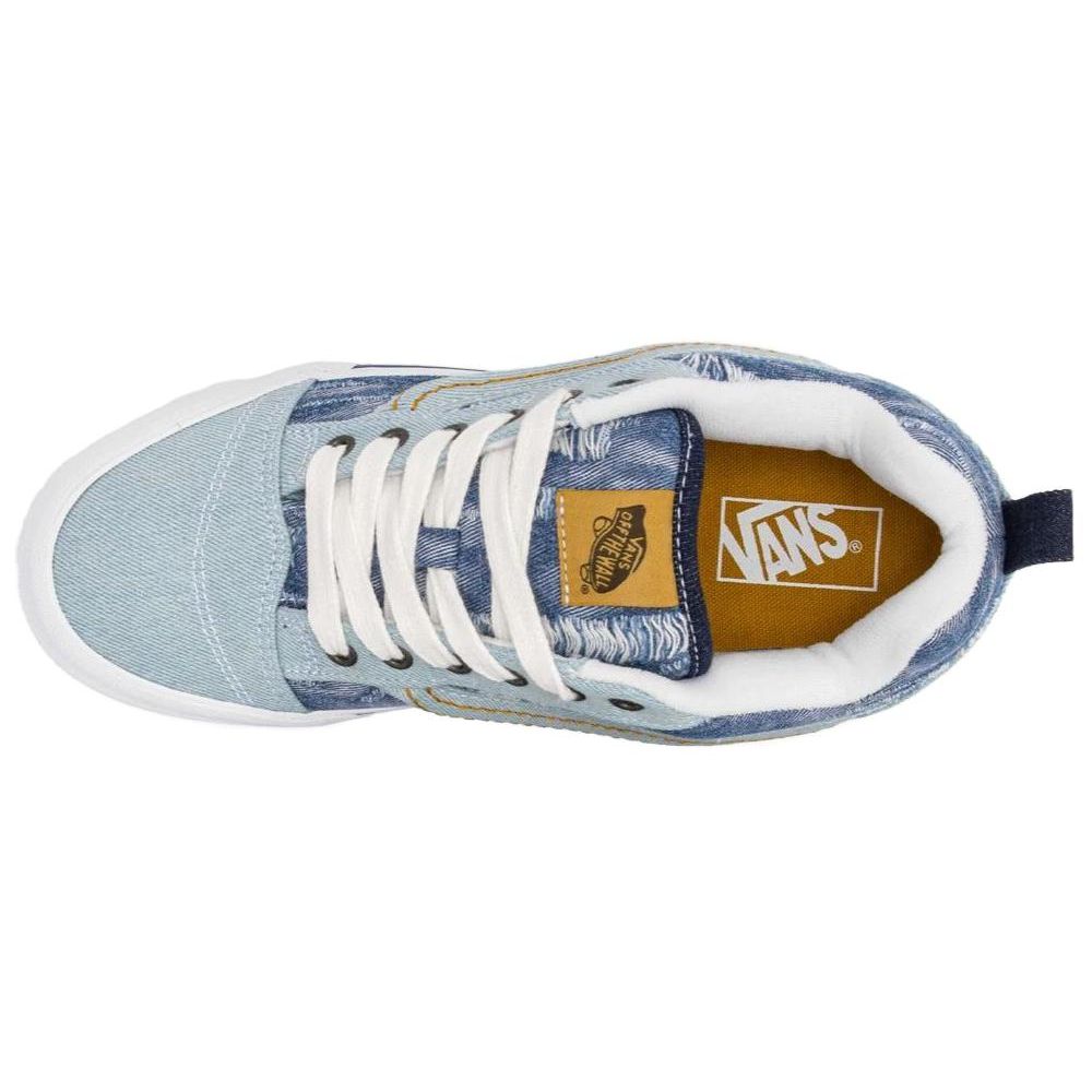 Vans Knu Skool Versatile Comfortable Durable Low-Top Skate Shoes Unisex Sneakers White Blue VN000E54NWD