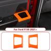 Interior Rear Door Handle Cup Holder Panel Trim Bezel For Ford F150 2021+ Orange