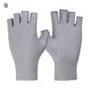 Half Fingers Gloves Super Soft Breathable Stretchy Friendly To Skin Ultra-Thin Block UV Spandex Summer Sunscreen Semi-Finger Riding Gloves