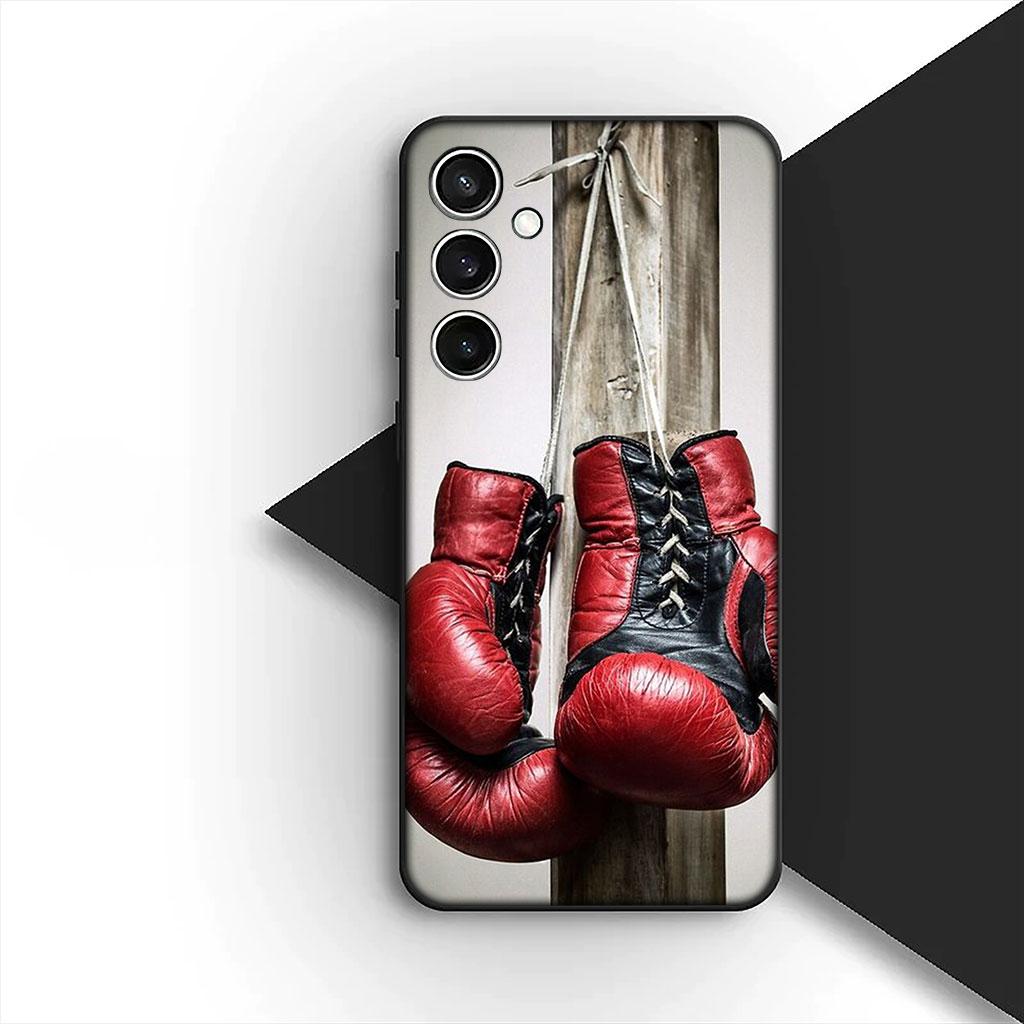 Strong Boxing Gloves Kickboxing Judo Phone Cover for Samsung Galaxy S25 S24 S23 FE Ultra Plus S7 Edge S25+ S23+ A56 5G Soft Case