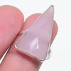 Rose Quartz Gemstone 925 Sterling Silver Jewelry Ring Size Adjustable KJ-1347