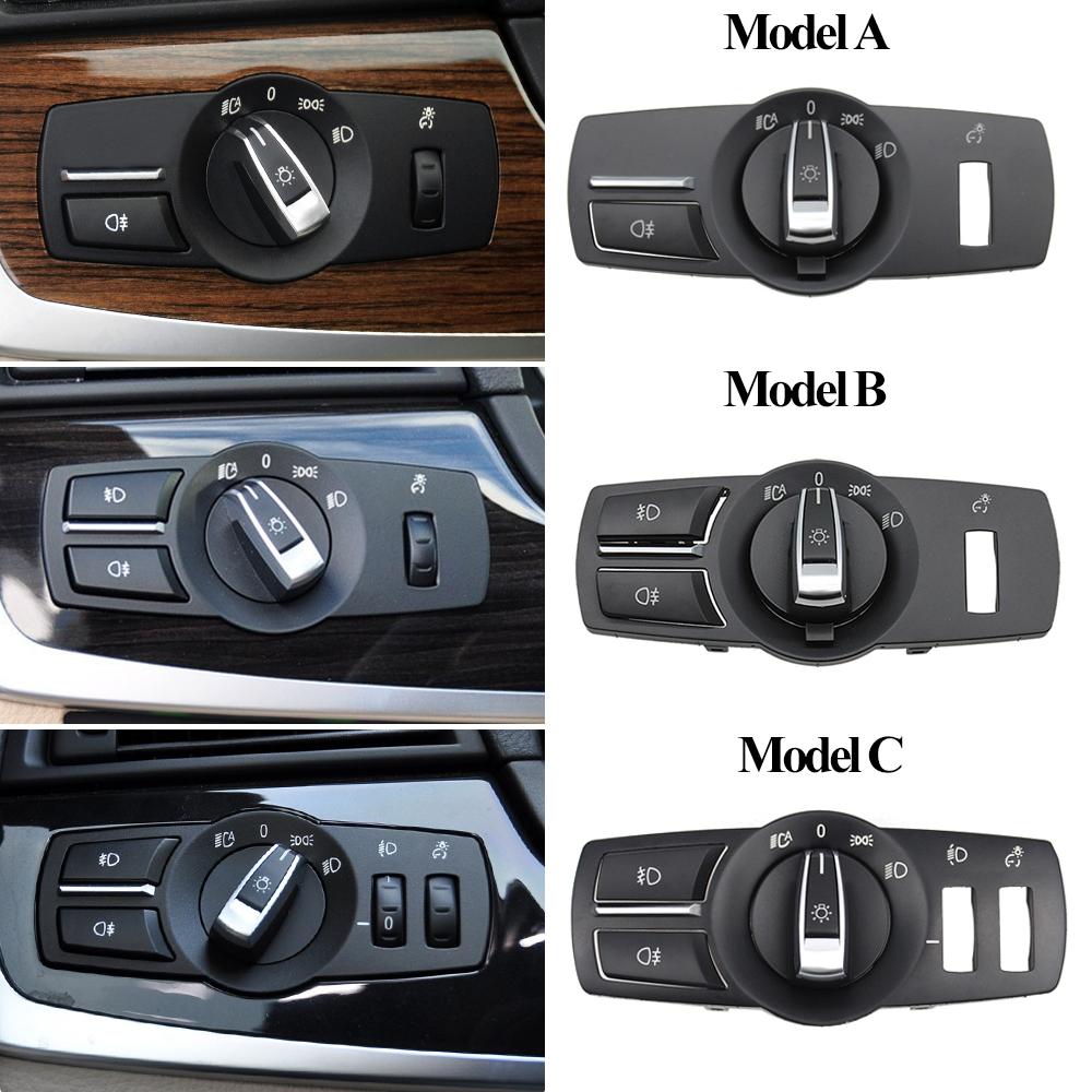Car Interior Headlight Switch Rotation Button Headlamp Control Panel Cover For BMW 5 6 7 Series X3 X4 F10 F11 F07 F06 F01 F25