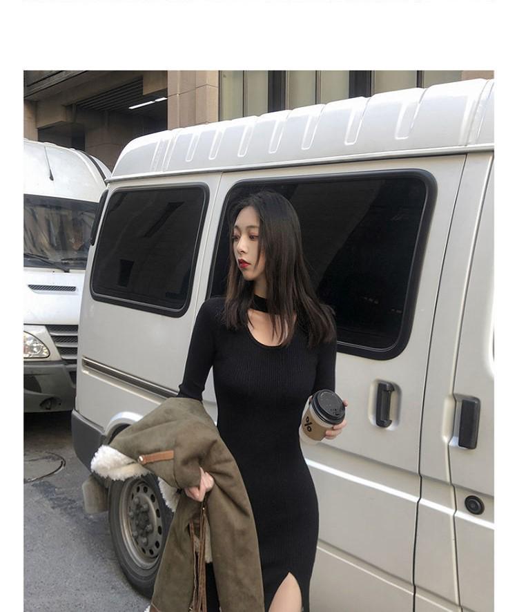 2022 Pure Desire черное облегающее платье-клуб с вырезом - коллекция весна и осень, сексуальная юбка большого размера снизу