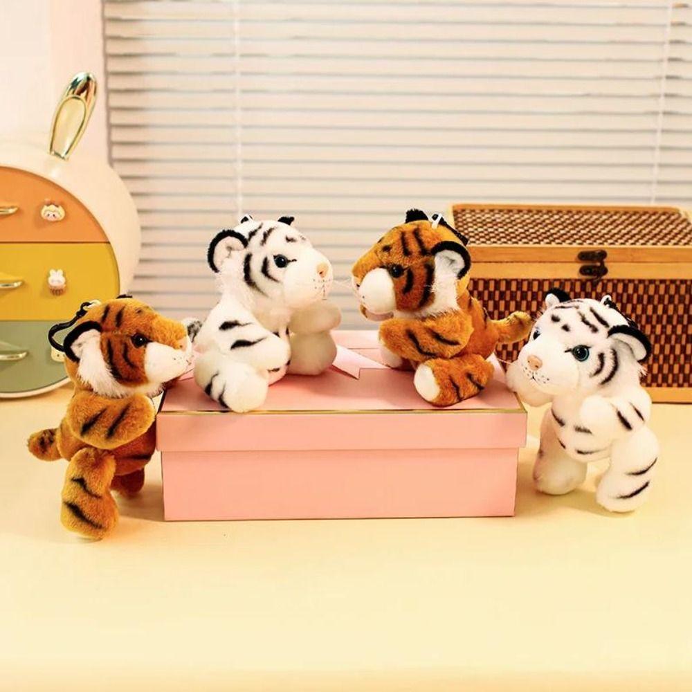 Stuffed Keychain Tiger Plush Keychain Paw Holder Tiger Plush Toy Keyrings Accessories