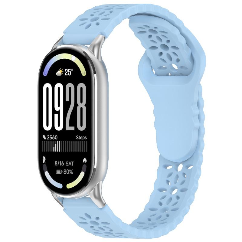 Силиконовый ремешок для Xiaomi Mi Band 10 9 8 NFC Спортивный резиновый браслет Наручный ремешок Correa Аксессуары для Xiaomi Smart Band 8 9 10 NFC