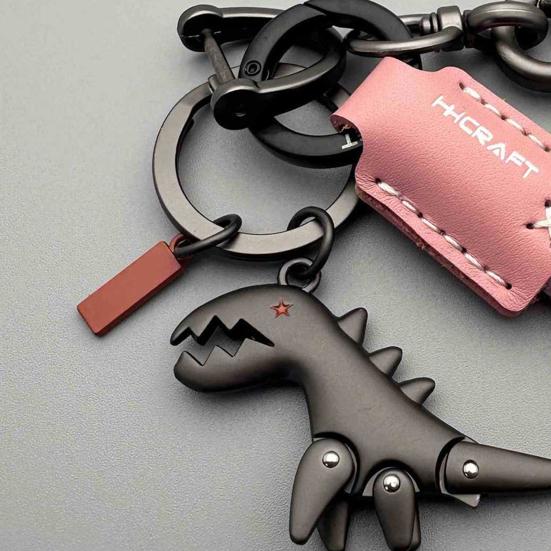 Yousheng Dinosaur Charm Keychain Zinc Alloy Animal Keyring Keys Backpacks Handbags Keychain Stylish Accessories