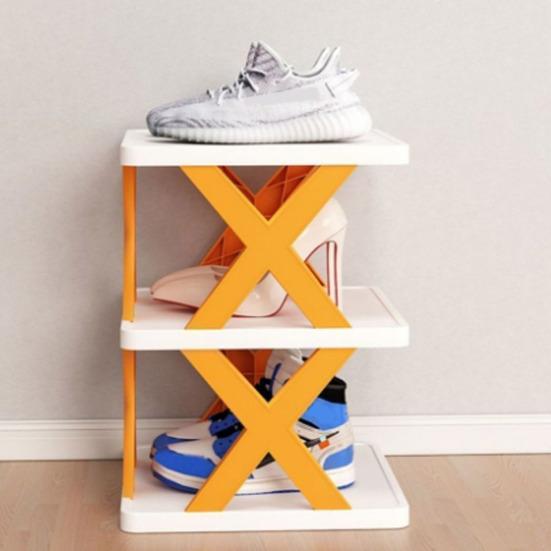 Органайзер для хранения обуви. Многослойный дизайн. Прочная несущая способность. Отличная устойчивость. Легко устанавливается. Съемная вертикальная полка для обуви.