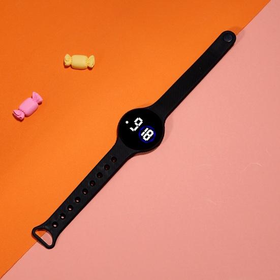 Детские светодиодные цифровые часы с круглым циферблатом, водонепроницаемые часы для плавания, регулируемый силиконовый ремешок, точное время, четкий дисплей, детские студенческие наручные часы