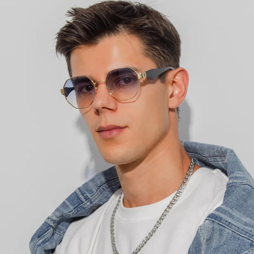 Gradient Color Polygonal Sunglasses Classic Anti-UV Glasses Fashion Women Sunglasses  Vacation