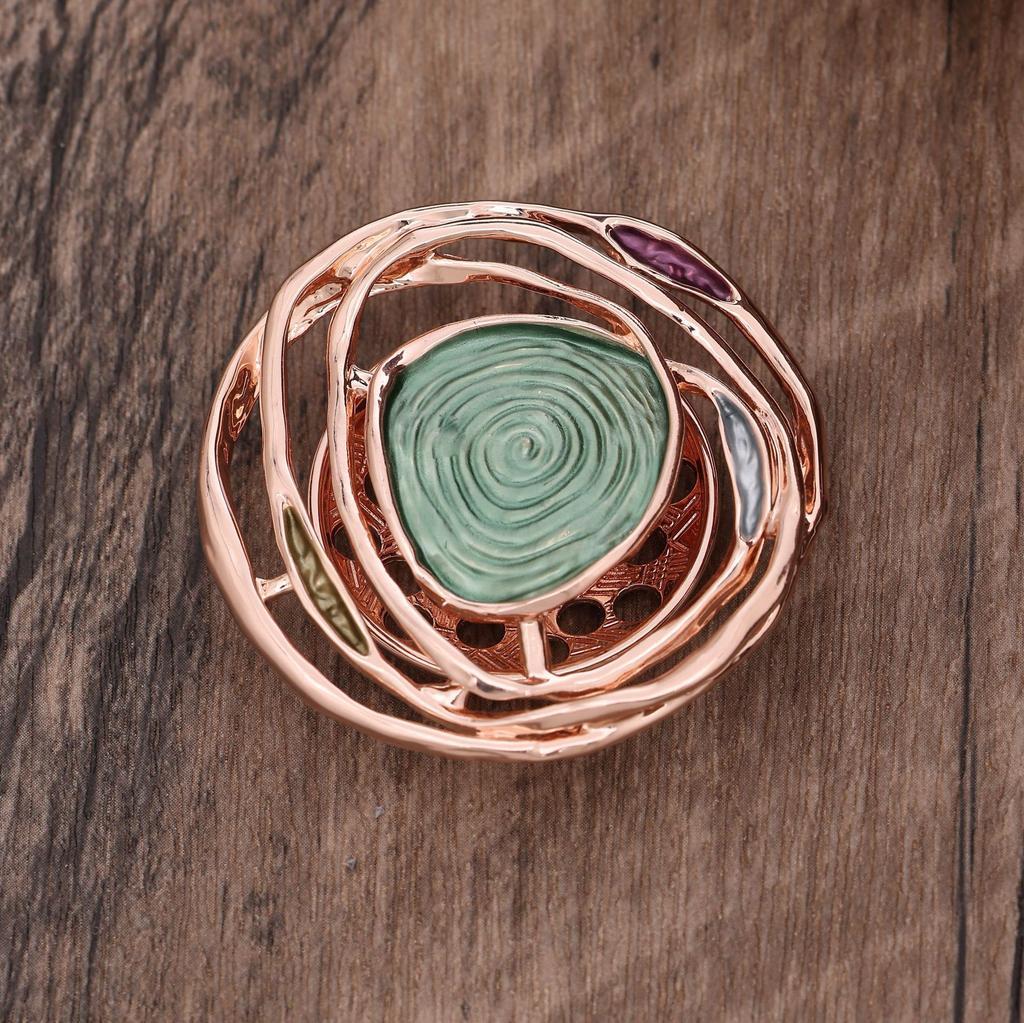 Новая геометрическая ажурная эмалевая магнитная брошь в виде розы, женская сумка, многофункциональные аксессуары для шелкового шарфа