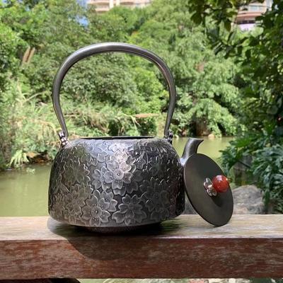 1500 мл большая емкость японский чугунный чайник для заваривания бытовой песок железный чайник вишневый цвет чистый ручной работы без покрытия