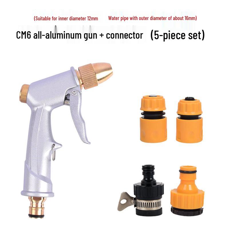 Полностью медный высоконапорный пистолет-распылитель для автомойки и насадка-щетка