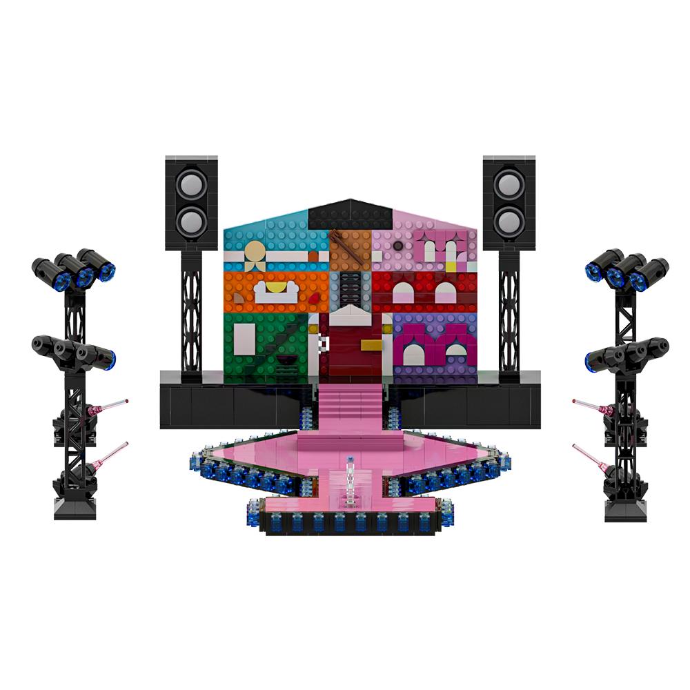 MOC Тейлор The Eras Tour Модель Строительные блоки Певица Тейлор Lover Дом Концерт Музыкальная Сцена Дизайн Кирпичный Игрушечный Подарок