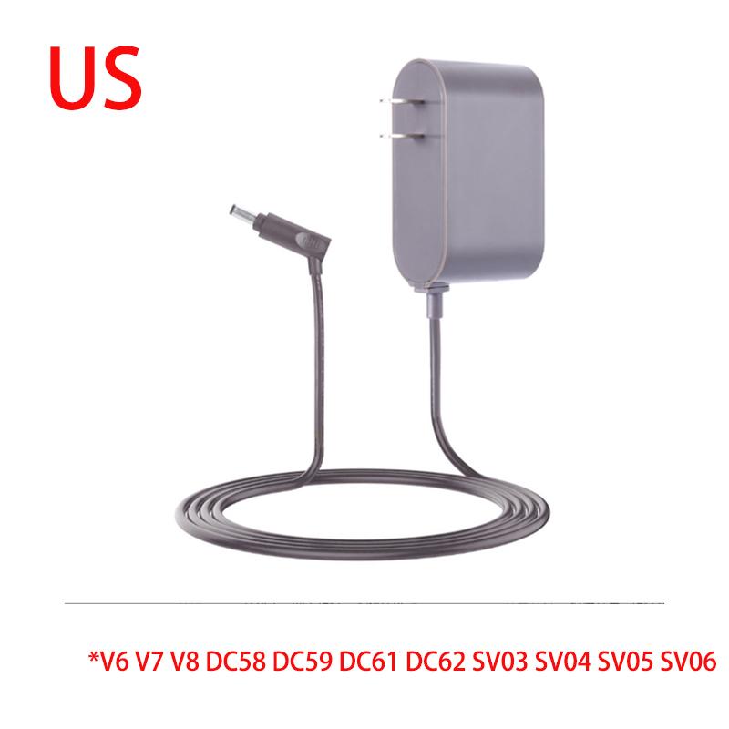 Зарядное устройство для Dyson V10 V11 V15 SV12 SV15 V6 V7 V8 Серии DC Пылесос Зарядный шнур Адаптер питания от аккумулятора Вилка США ЕС Великобритания