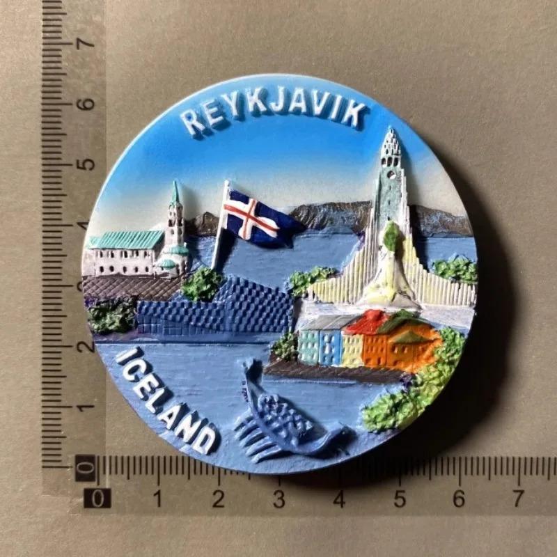 Исландия Рейкьявик Магниты на холодильник Туристические сувениры Доска для записей Магнитные наклейки Украшение дома Свадебные подарки