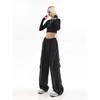 Y2K Women Black Streetwear Techwear Cargo Korean Harajuku Parachute Track Pants Men Sweatpants Wide Leg Joggers Trousers Clothes