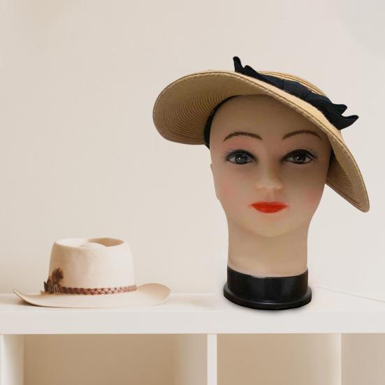 Bald Female Mannequin Head Professional Cosmetology for Wig Making Display Wigs Eyeglasses Hats Salon DIY Painting Display Holder