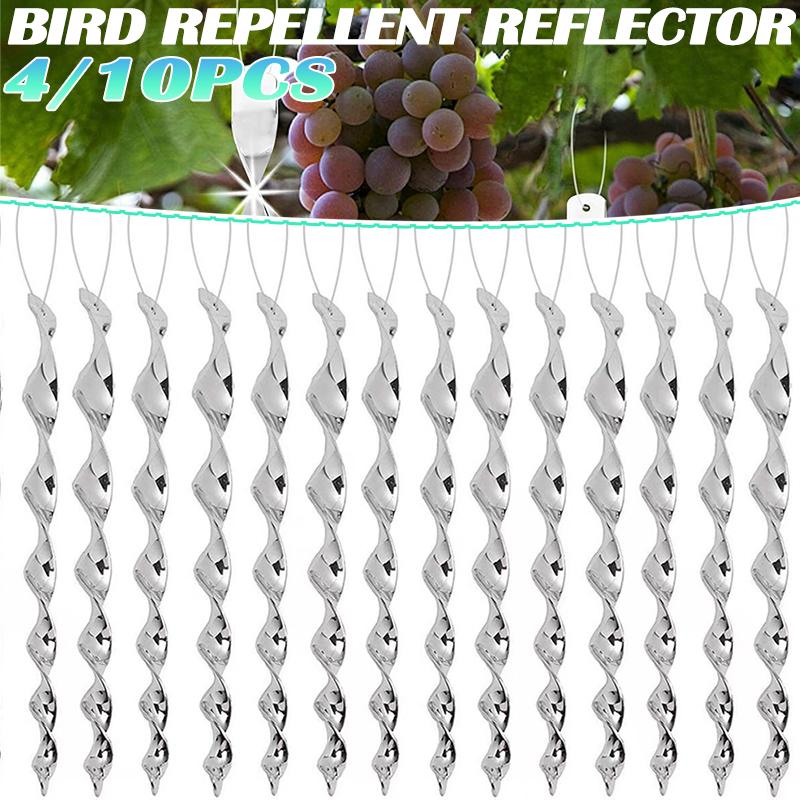 Outdoor Bird Repeller Reflective Scare Stick Spiral Bird Repeller Deterrent Reflective Stick Agricultural Scare Bird Decoration