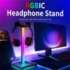 Подставка для игровых наушников RGB, 3,5 мм, сенсорное управление, полупрозрачный светодиодный светильник, настольный компьютерный дисплей