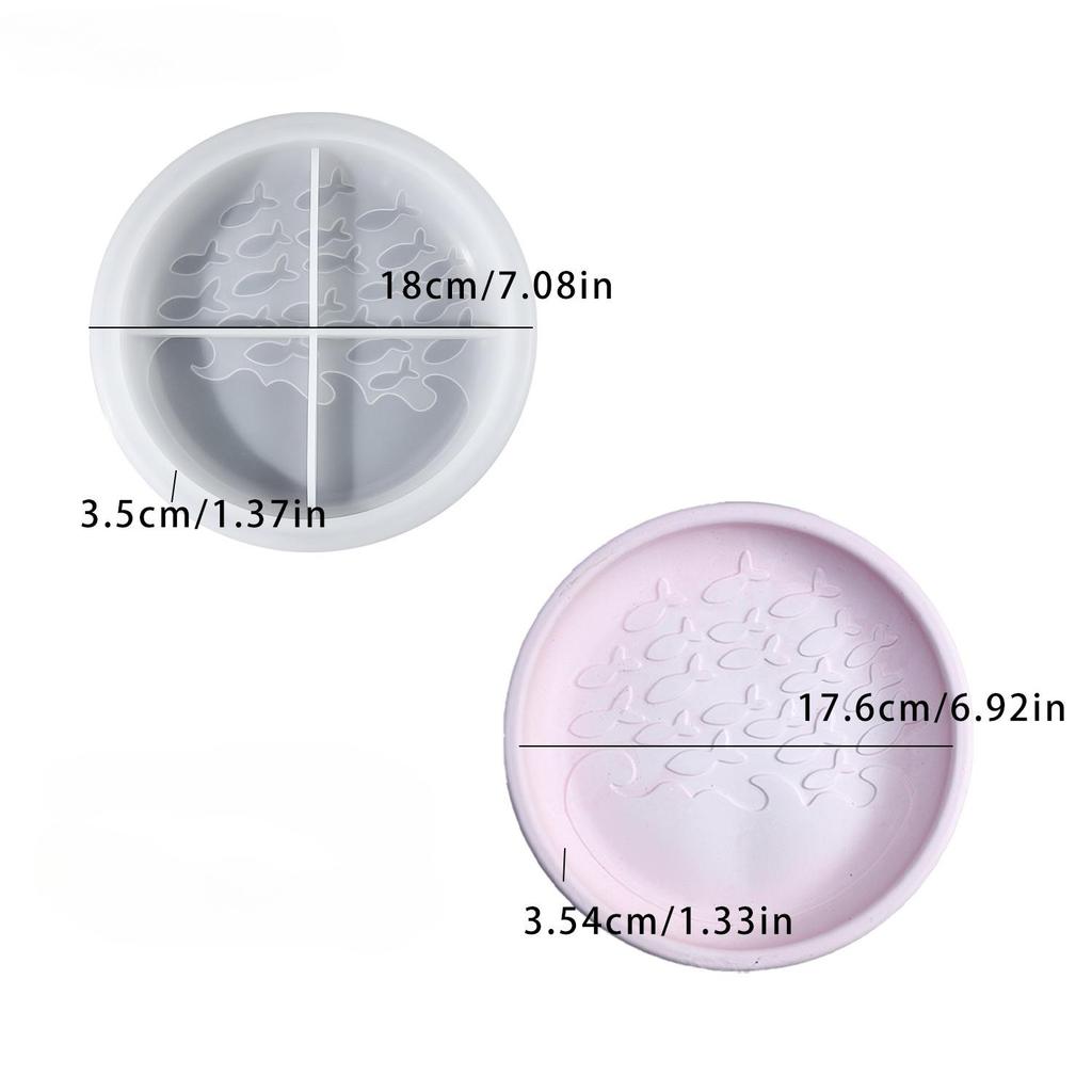 Сделай сам Форма для капельной смолы Водный узор Подставка для хранения рыбок Океанский стиль Форма для подноса для украшений