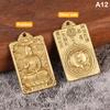 Китайский кулон в форме бога зодиака, двухсторонний брелок из сплава, аксессуары для подвески