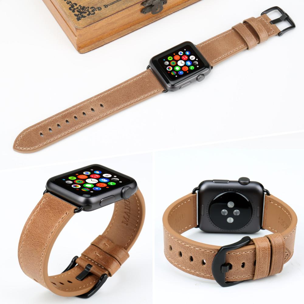 Аксессуары для Apple Watch, браслеты для часов из натуральной кожи, ремешок для Apple Watch 44 мм, 40 мм, ремешок для iWatch, 42 мм, 38 мм, серия 4, 3, 2, 1
